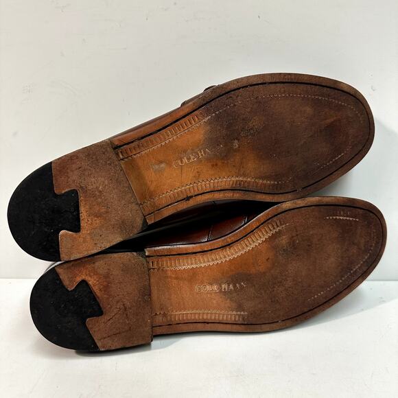 VERY GOOD Cole Haan Buckle Loafer Kiltie Handsewn Moc Made in Maine USA 10.5 D - Picture 11 of 13